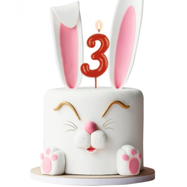 Geburtstags-Tortenkerze Zahl "3" (5,5 cm)